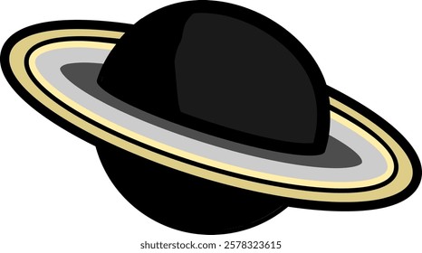 Black hole with an accretion disk icon