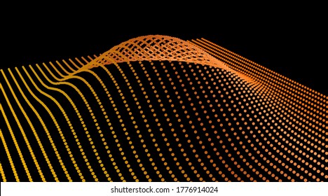 Black hole anomaly distorting space. Three-dimensional particle flux denoting smoothness of function. The synthesis of new energy.