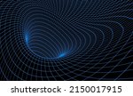 Black hole background with distorted gravity grid for scientific presentation or abstract background.