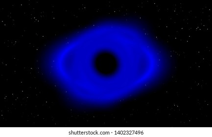 Black hole color vector illustration.