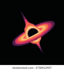 Agujero negro en el espacio cósmico