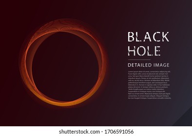 Black Hole, detailed vector image, eps 10 template