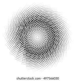 Black hole of the dots. Abstract element for your design.