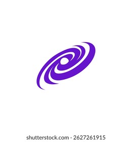black hole dynamic shape galaxy deep logo simple purple