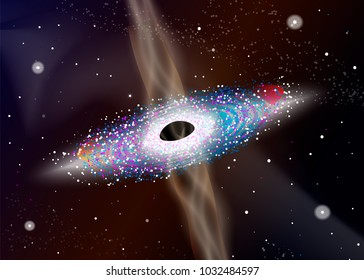  black hole eating planets. Excess gas escapes from a black hole