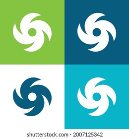 Black Hole Flat four color minimal icon set