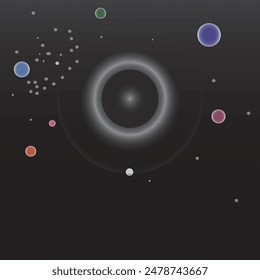 black hole flat vector icon. space vector collection