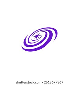 black hole galaxy deep logo simple purple with starlight