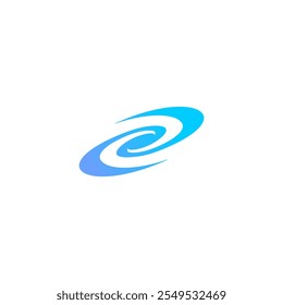 black hole Galaxy space planet icon logo design illustration. space vortex logo design blue
