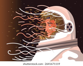 black hole gravity effect in an astronaut