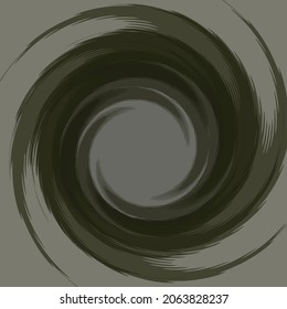 Black hole in gray background, Abstract spiral, Radial lines with rotation