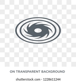 Black hole icon. Black hole design concept from Astronomy collection. Simple element vector illustration on transparent background.
