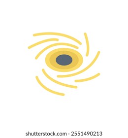 black hole icon flat style