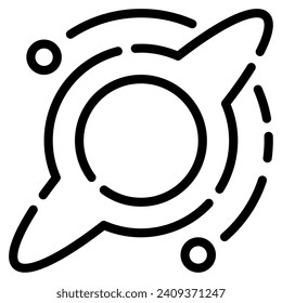 Black Hole icon illustration for web, app, infographic, etc