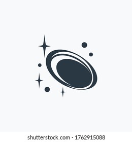 Black hole icon isolated on clean background. Black hole icon concept drawing icon in modern style. Vector illustration for your web mobile logo app UI design.