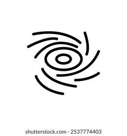 black hole icon line style
