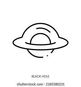 black hole icon. Linear style sign isolated on white background. Vector illustration