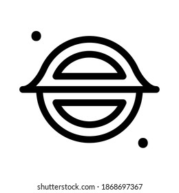 Black Hole Icon auf weißem Hintergrund. Vektorgrafik für Design. Element für Raumgestaltung. Wissenschaftsraumobjekt