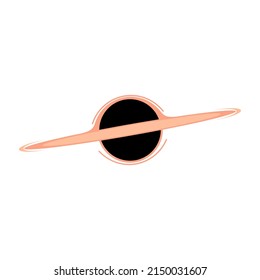 black hole icon on white background.