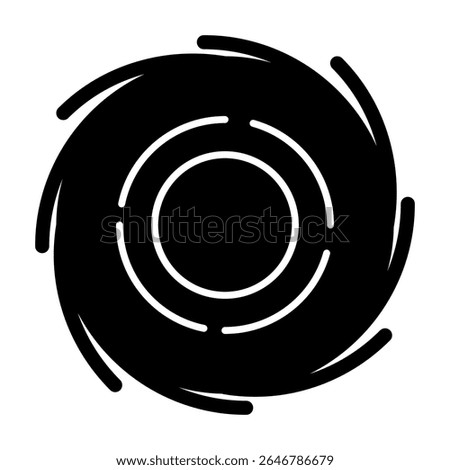 Black hole icon solid style illustration