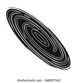 Black hole icon in black style isolated on white background. Planets symbol stock vector illustration.