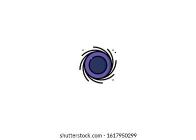Black hole icon in trendy flat style isolated on white background vector illustration