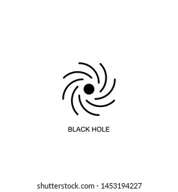 Black Hole Icon Vector Black Design Stock Vector (Royalty Free) 1453194227