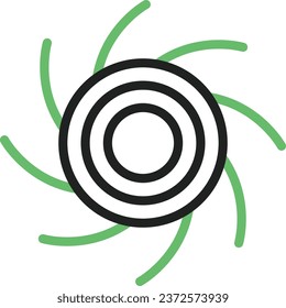 Imagen vectorial del icono del agujero negro. Adecuado para aplicaciones web móviles y medios de impresión.