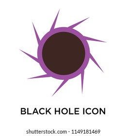 Black hole icon vector isolated on white background for your web and mobile app design, Black hole logo concept