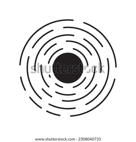 black hole icon vector template illustration logo design