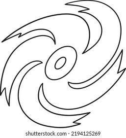 Black Hole Isolated Coloring Page for Kids