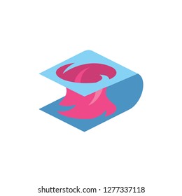 black hole isometric icon 3d illustration