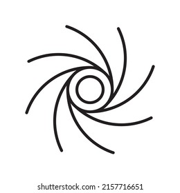 black hole line icon or milky ways simple vector illustration