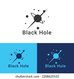 Black Hole Logo Design Vector Templet,