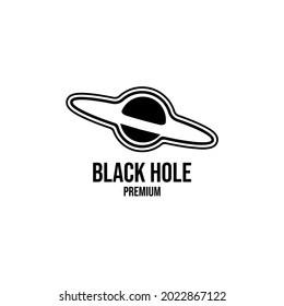 Black hole logo icon design vector illustration