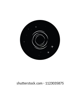 Black hole made from Flying Particles. Abstract Background. 3D Vector Illustration.