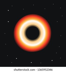 Black hole on spcae with star vector.