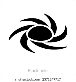 Black hole and orbit icon concept