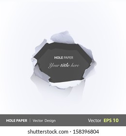 Black hole over white background. Vector design. 