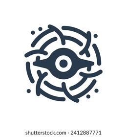 Black Hole Phenomenon Vector Icon Illustration