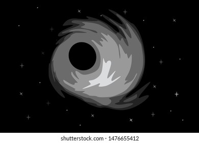 black hole picture vector illustration