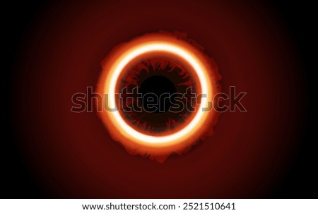 black hole ring glowing abstract background illustration