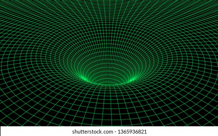 Black hole scheme with gravity grid for scientific presentation or abstract background