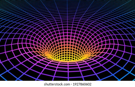 Black hole scheme with gravity grid as scientific abstract background