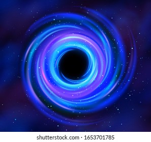 Black Hole In Space. Abstract Space Vector Illustration.