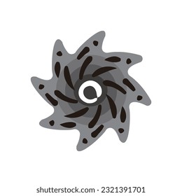 Black hole - Space and planet icon (Hand-drawn line, colored version)