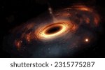 Black Hole in Space Vector Captivating and High-Resolution Illustration Depicting the Phenomenal Power and Gravity of a Celestial Singularity