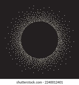 black hole - stippled pattern style illustration