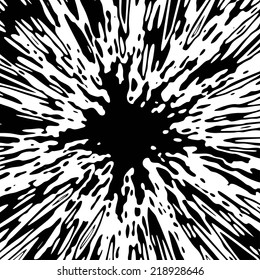 Black hole. Striped abstract background. Vector illustration.