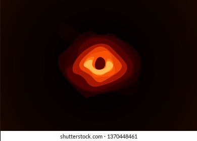 Black hole. Supermassive Black Hole in Space. Vector illustration. EPS 10